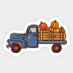 Pickup A Pumpkin! (Blue Version) Sticker